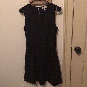 Simple fit and flare black dress